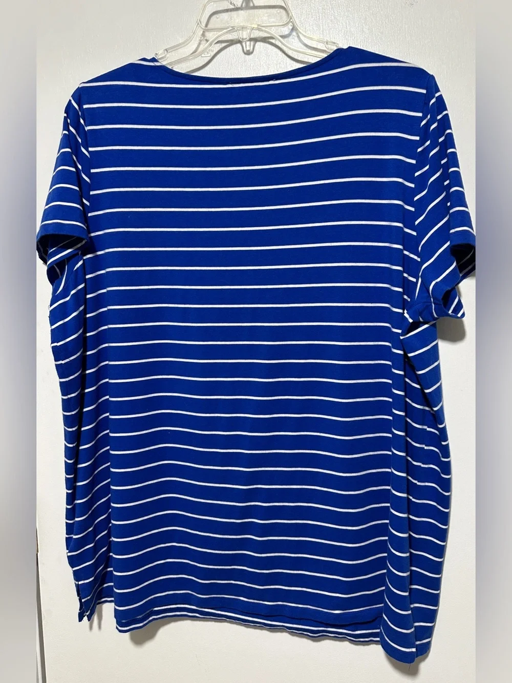 Michael Kors Blue and White Striped Tee
